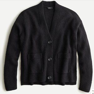J. Crew Cropped cardigan sweater in supersoft yarn - Black
